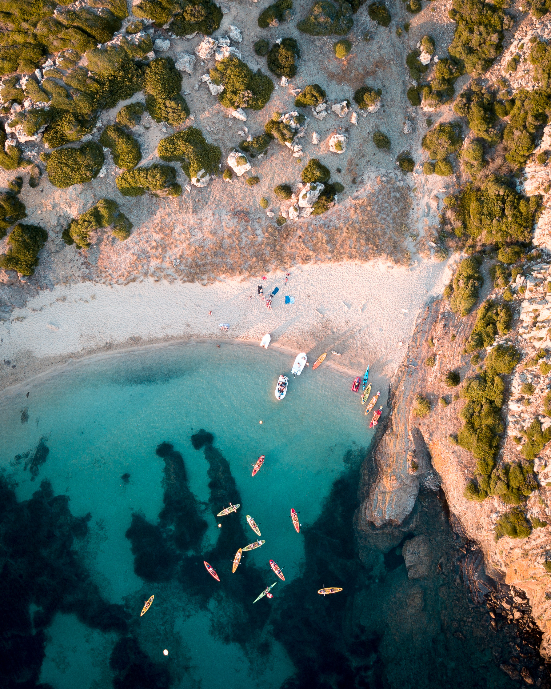 île de minorque colom beach drone llaut excursion location de bateau