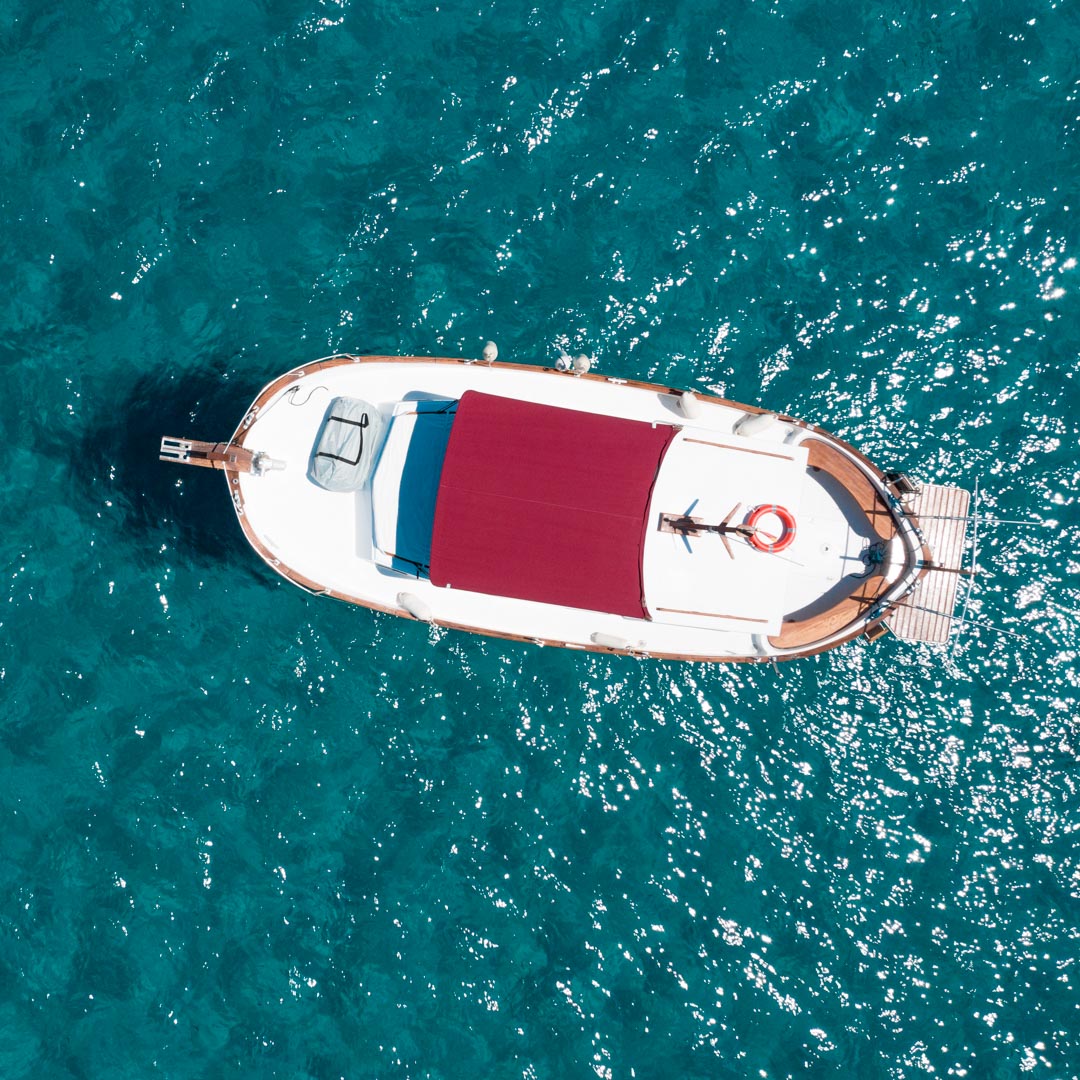 boat rental menorca excursions drone photo